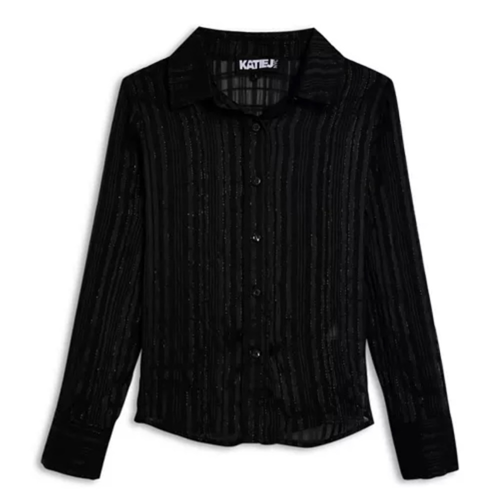 *NWT Katie J nyc Girls' Talia Collared Top Big Kid Size L